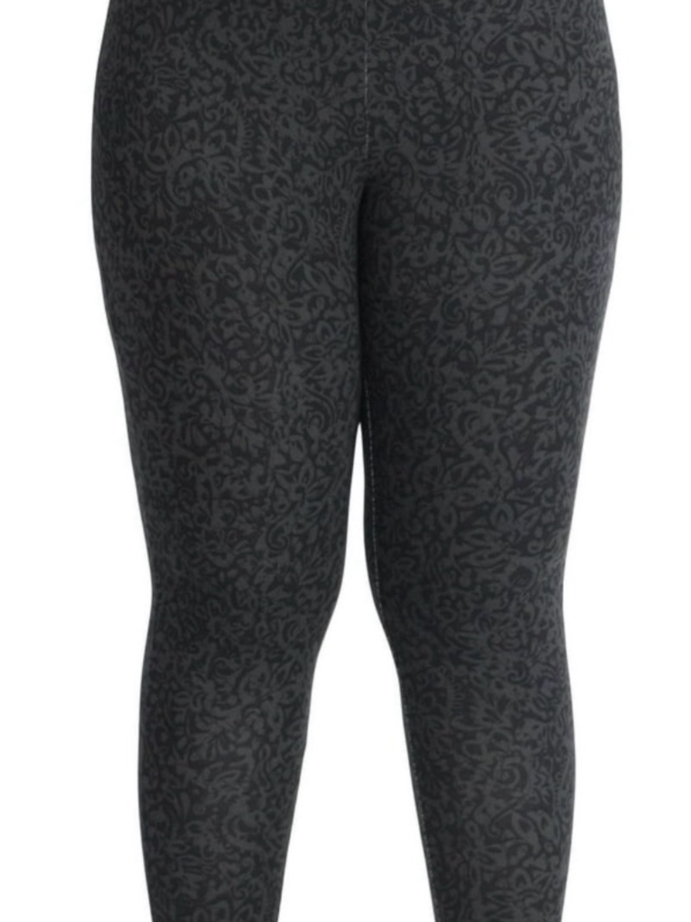Paisley Black and Dark Gray Print Plus Size 4XL High-Rise Fitted Leggings NWT! - Picture 5 of 11